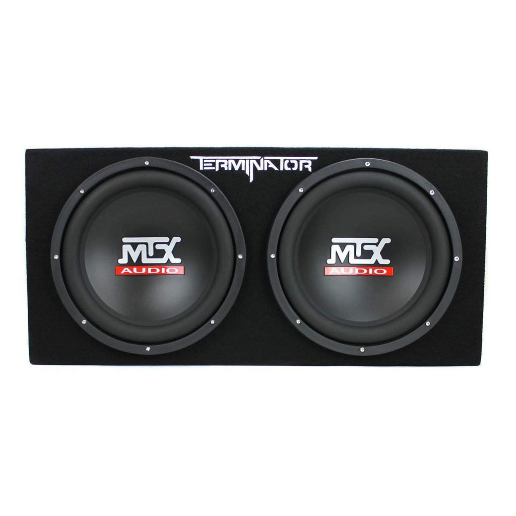Dual 12" Subwoofer Box with Amp, Wiring Kit, & Capacitor V642