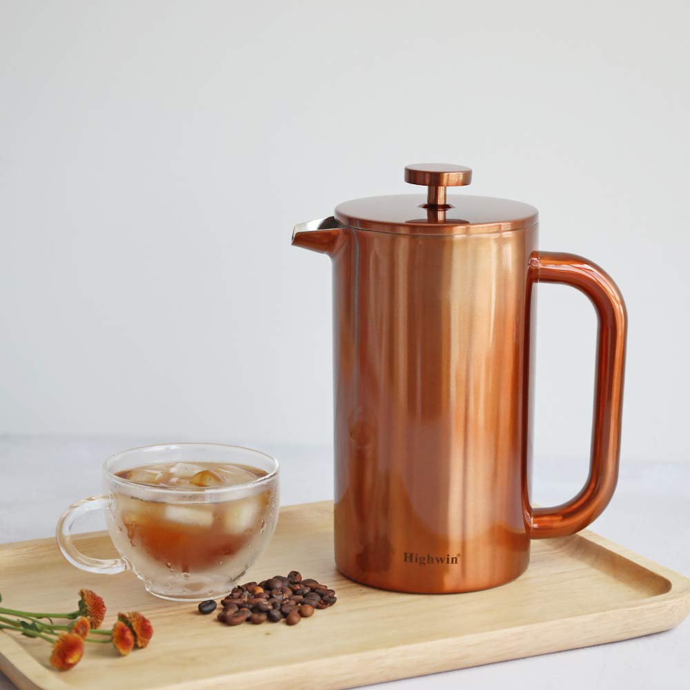 8 Cup Double Wall Insulated Stainless Steel French Coffee Press Q2625