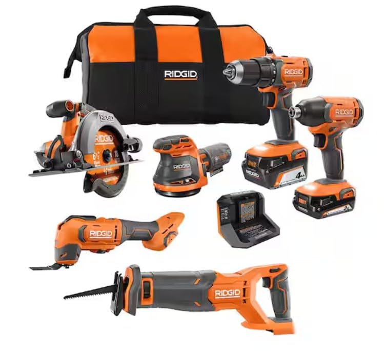 18V Cordless 6-Tool Combo Kit with Battery and Charger G65898