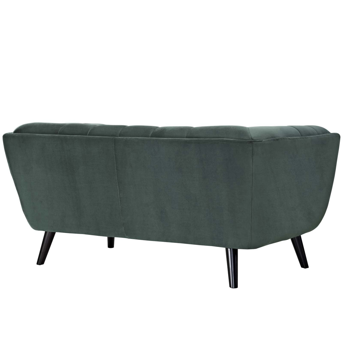 Green Velvet Button-Tufted Loveseat F471