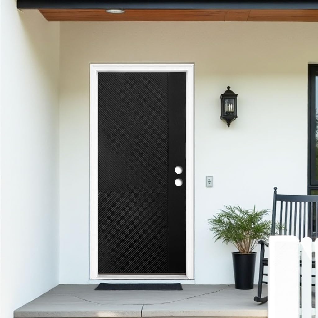 Fiberglass Front Door 36" x 80" Left-Hand Inswing Black C71783