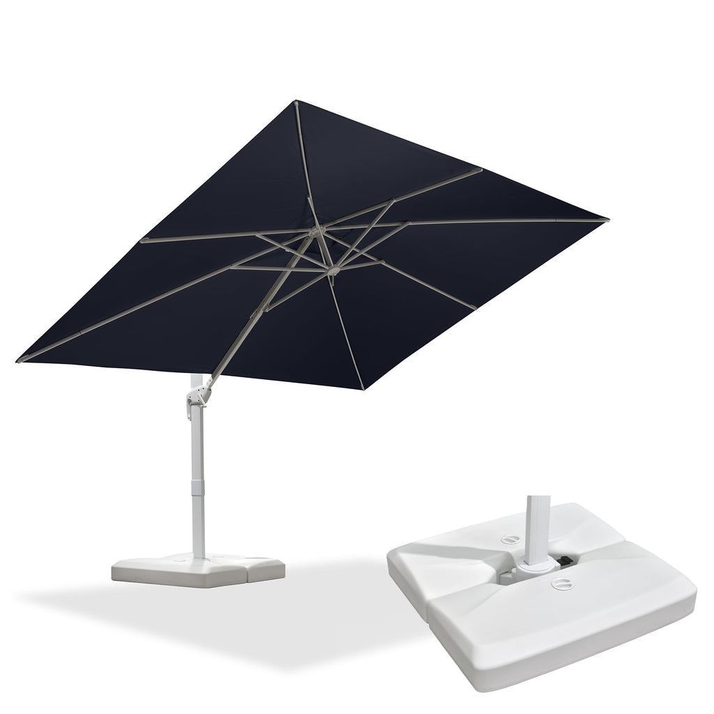 Navy Blue Aluminum Patio Umbrella with Base C34652