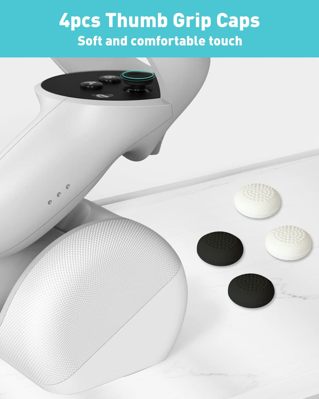 Joystick Replacement Kit for Controller, Include 2 Joysticks, T5 Screwdriver, Tweezer, Pry Tool, 4 Thumbstick Grips T705