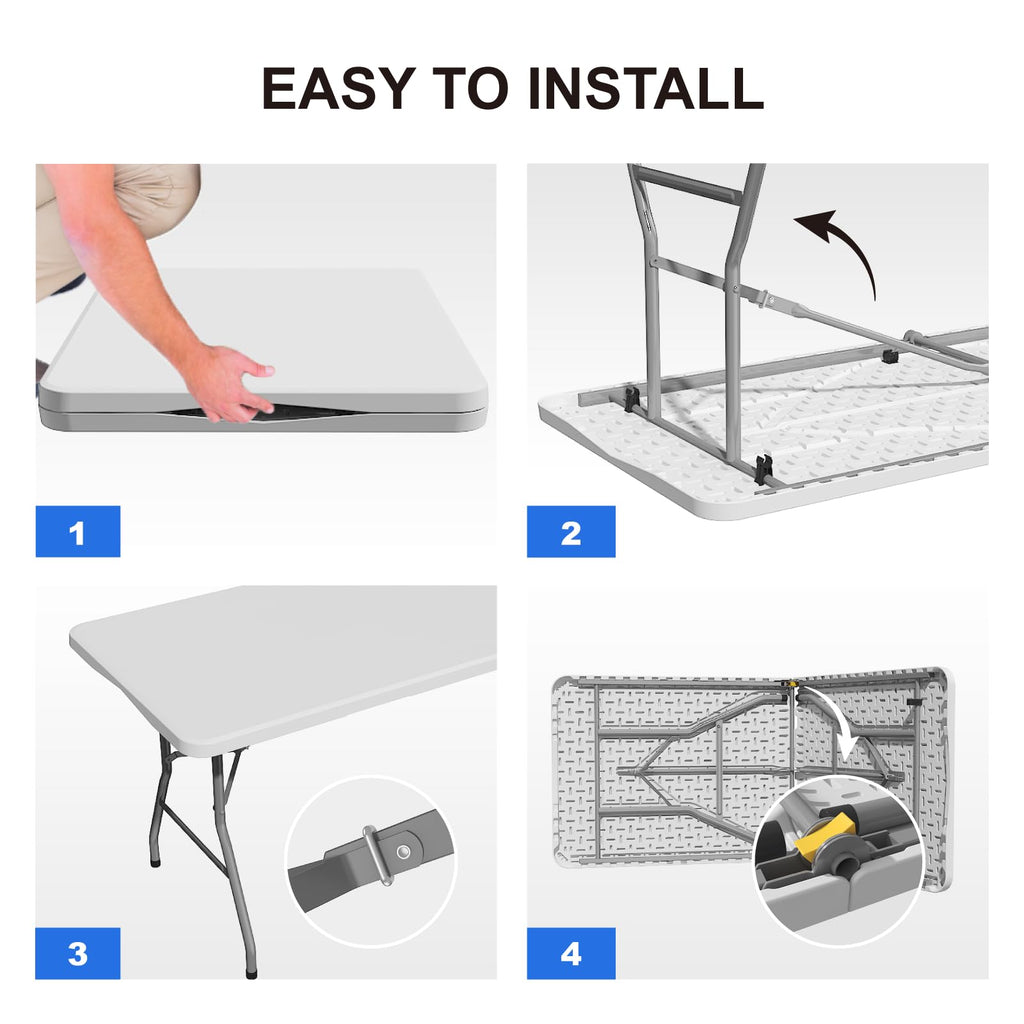 6FT White Folding Table I4265