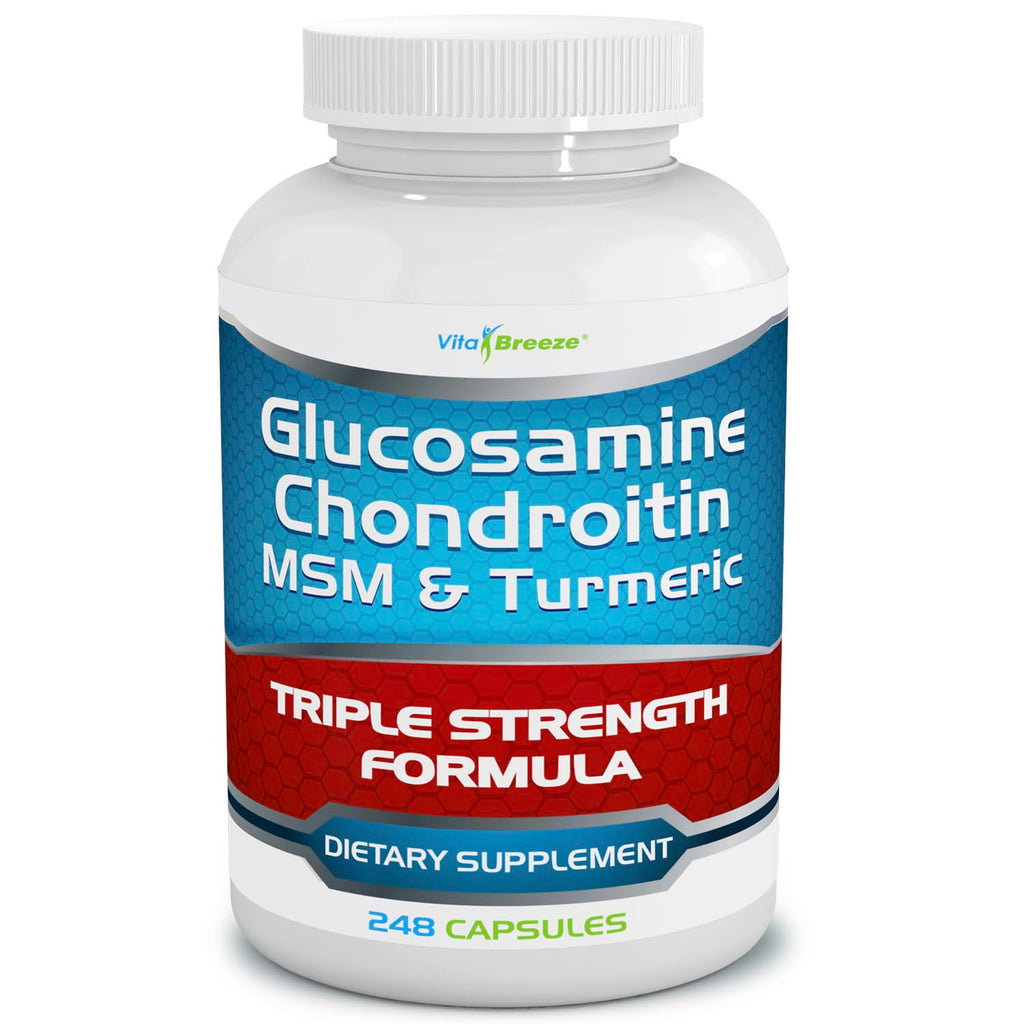 Glucosamine Chondroitin MSM & Turmeric Supplement, 248 Capsules C1766