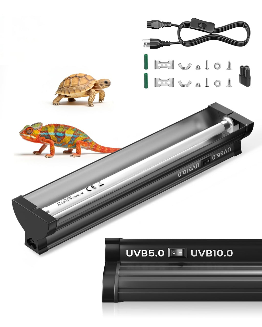 8W T5 UVB 5.0 and 10.0 Switchable Reptile Light Bar E427713