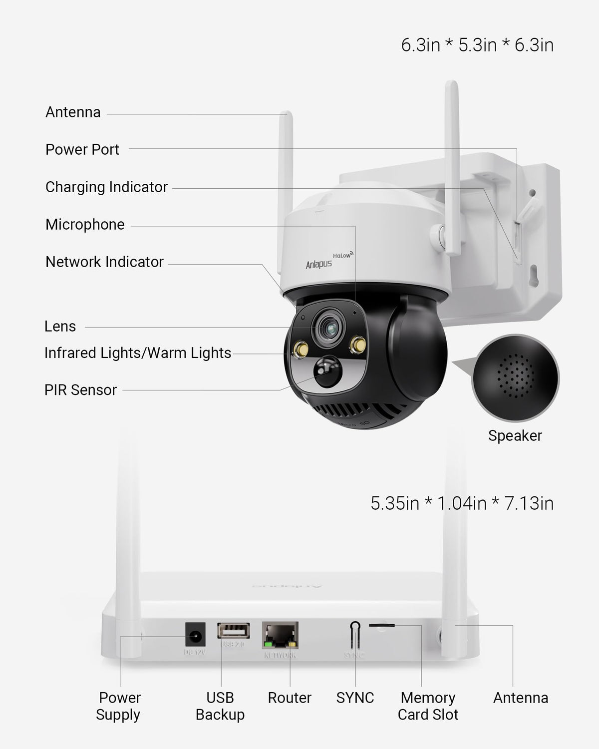 4MP 360° Pan Tilt Solar 4 Camera Security System X764317