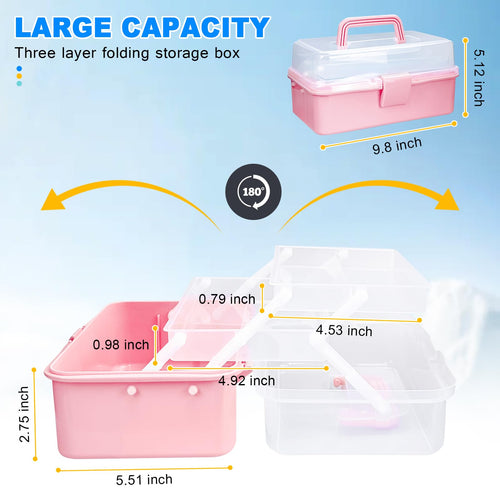 10 Inch 3 Layer Tackle Box Organizer with 2 Trays X778
