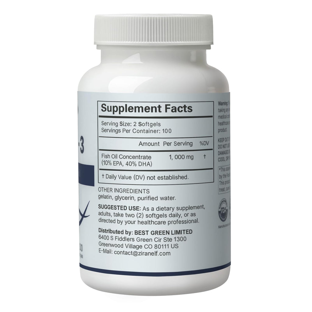 Omega 3 Fish Oil 1000 mg 400 Softgels EPA DHA O41764