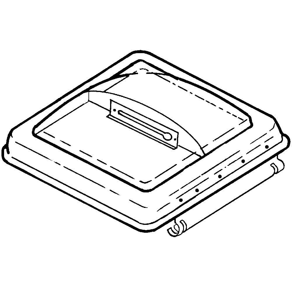 RV Vent Lid Impact-Resilient Polycarbonate Q982325