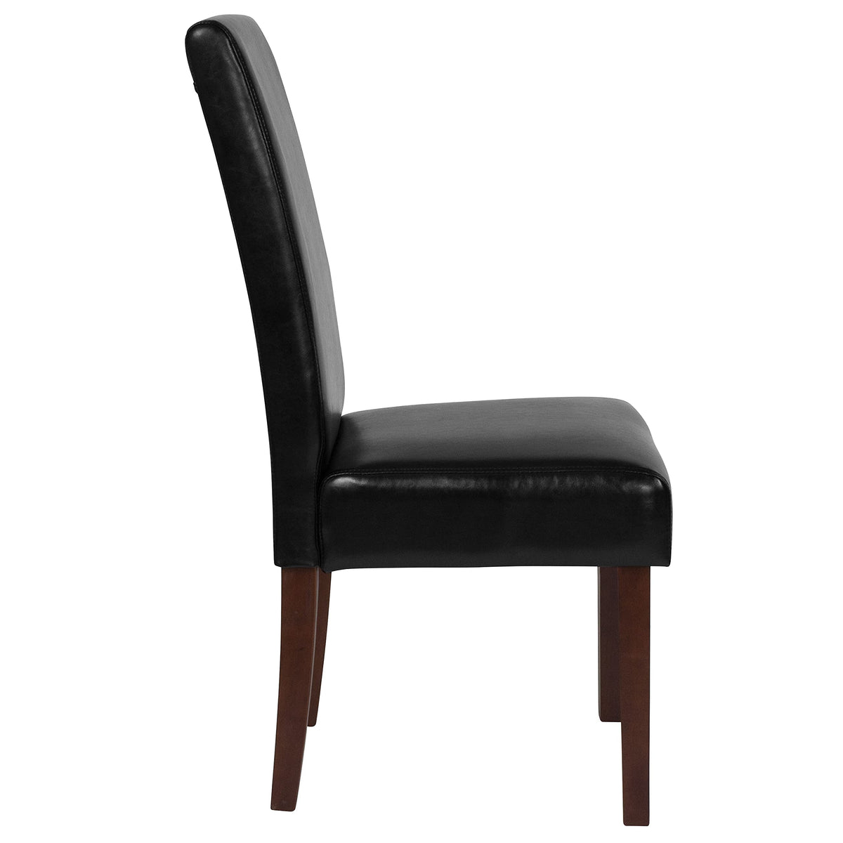 Black Faux Leather Parsons Chair 6-Pack F182