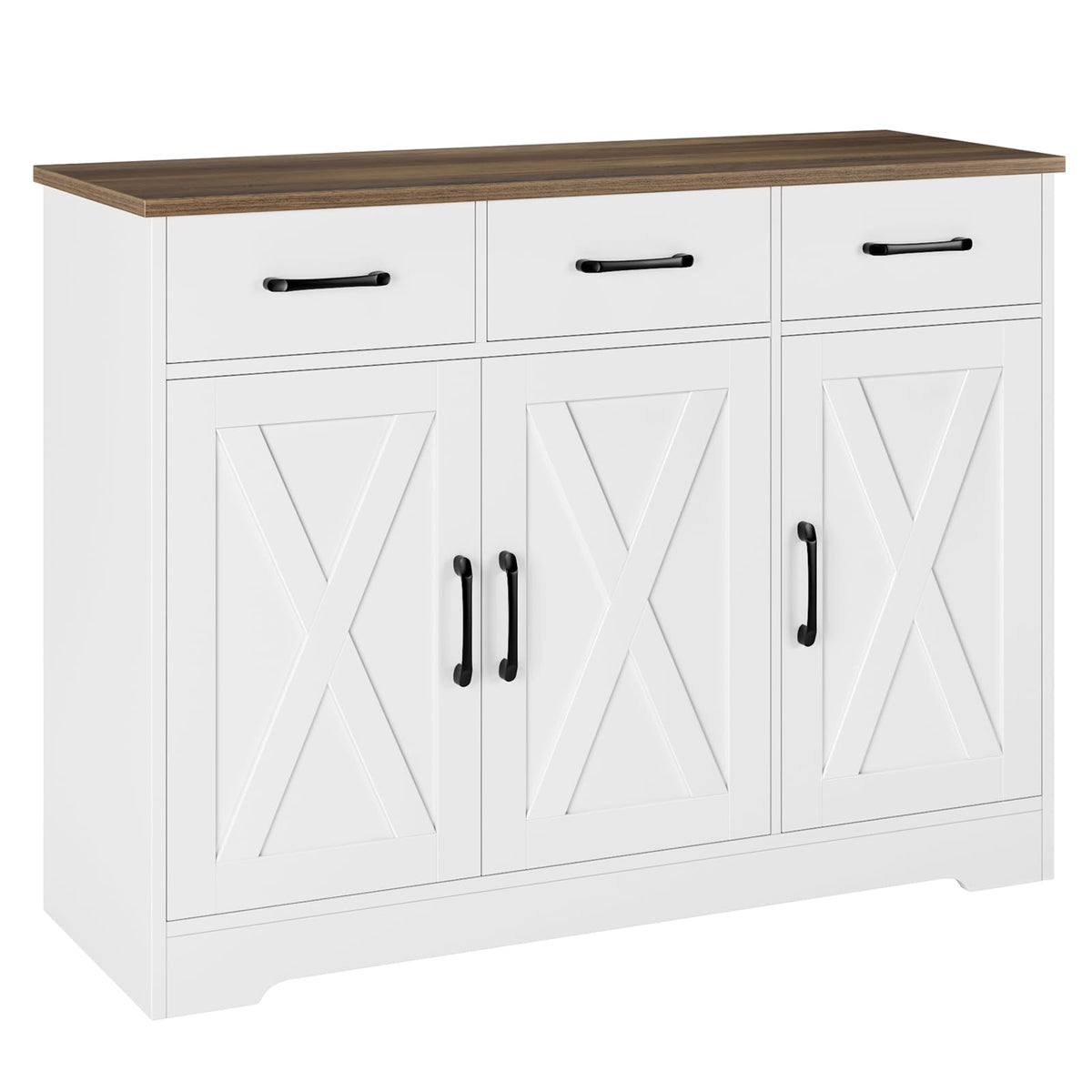 White Kitchen Buffet Cabinet with Storage Y227