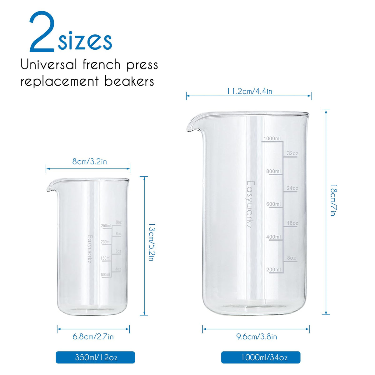 12 oz Borosilicate Glass French Press D76021