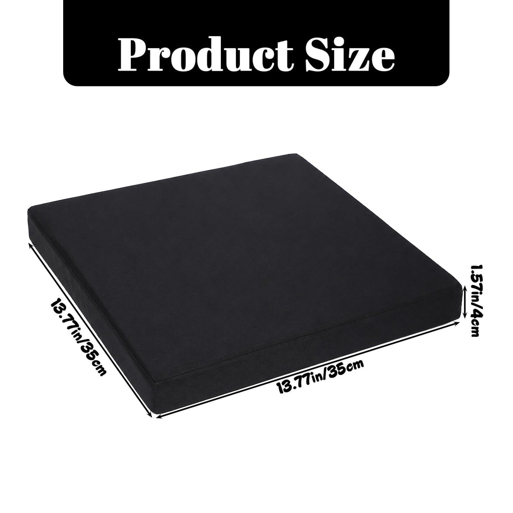 Black Portable Waterproof Stadium Seat Cushions with Handle Q29360