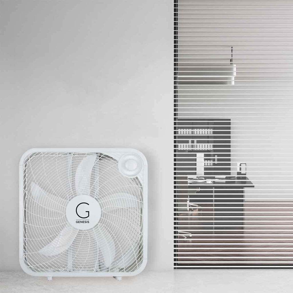 20" Box Fan, 3 Settings, Carry Handle, White M775