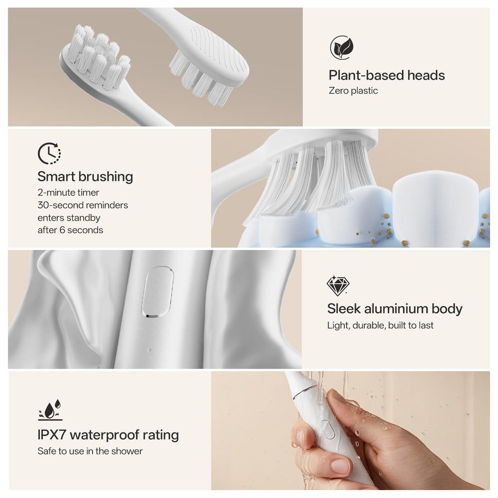 Rechargeable UV Sanitizing Sonic Toothbrush Black White F785182