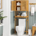 Over The Toilet Storage Cabinet with Adjustable Shelves Bamboo H38646