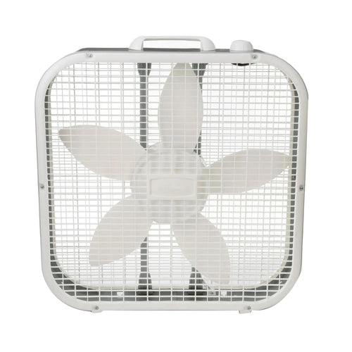 20" Classic Box Fan with 3 Speeds, White Q998