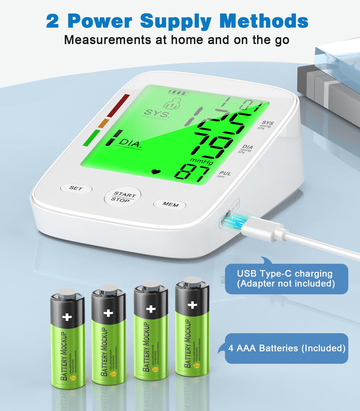Automatic Upper Arm Blood Pressure Monitor with Adjustable Cuff L32993