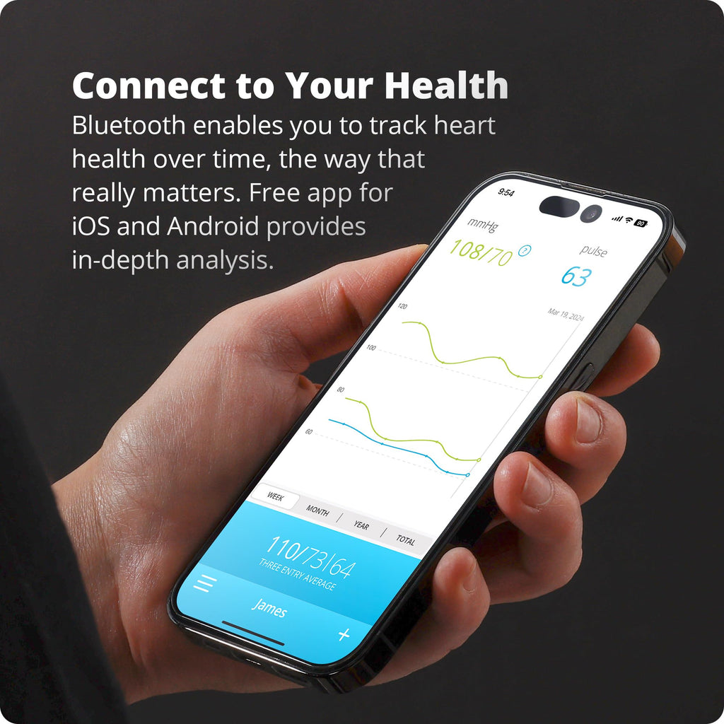 Bluetooth Blood Pressure Monitor with Upper Arm Cuff T743094