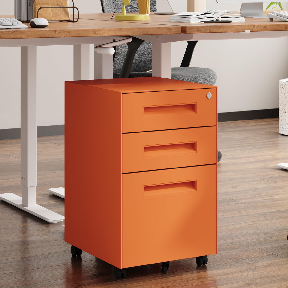 3 Drawer Metal Rolling File Cabinet M6592