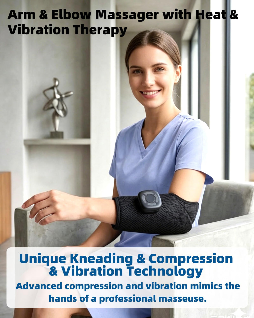 Cordless Air Compression Foot & Ankle Massager with Heat & Vibration M104