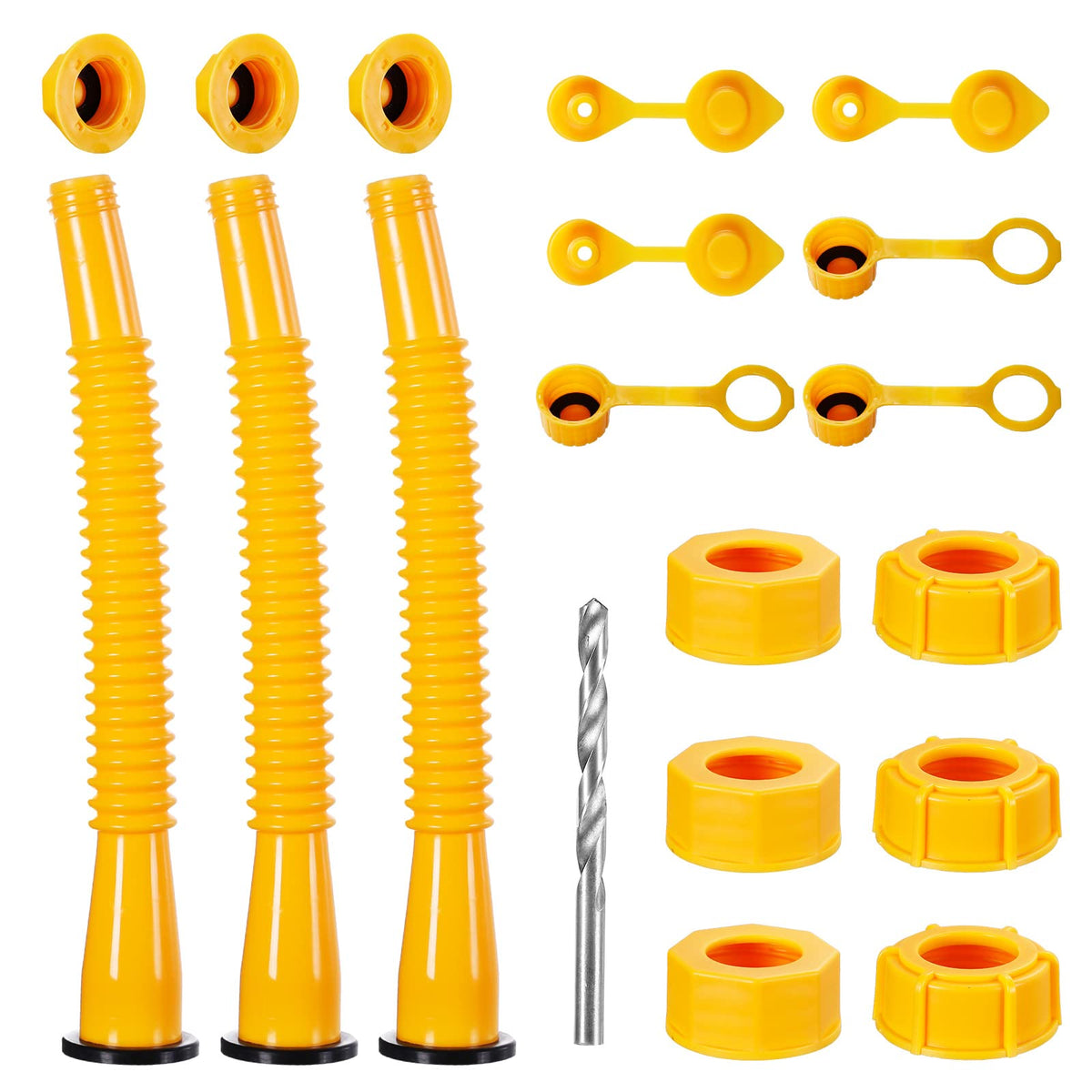 Gas Can Spout Replacement Kits 3 Pack Yellow U514
