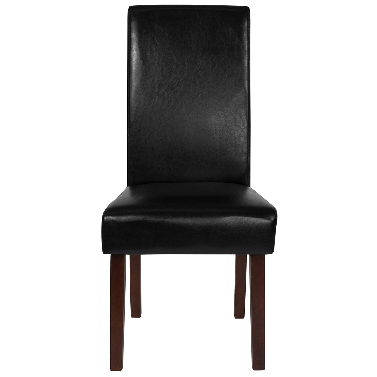 Black Faux Leather Parsons Chair 6-Pack F182
