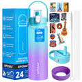 Insulated Water Bottle with Lid & Boot & Stickers, 24 oz P1976