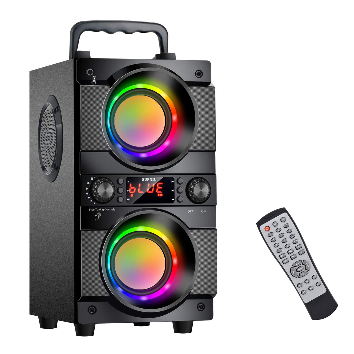 Portable Bluetooth Speaker with Double Subwoofer Heavy Bass T453589