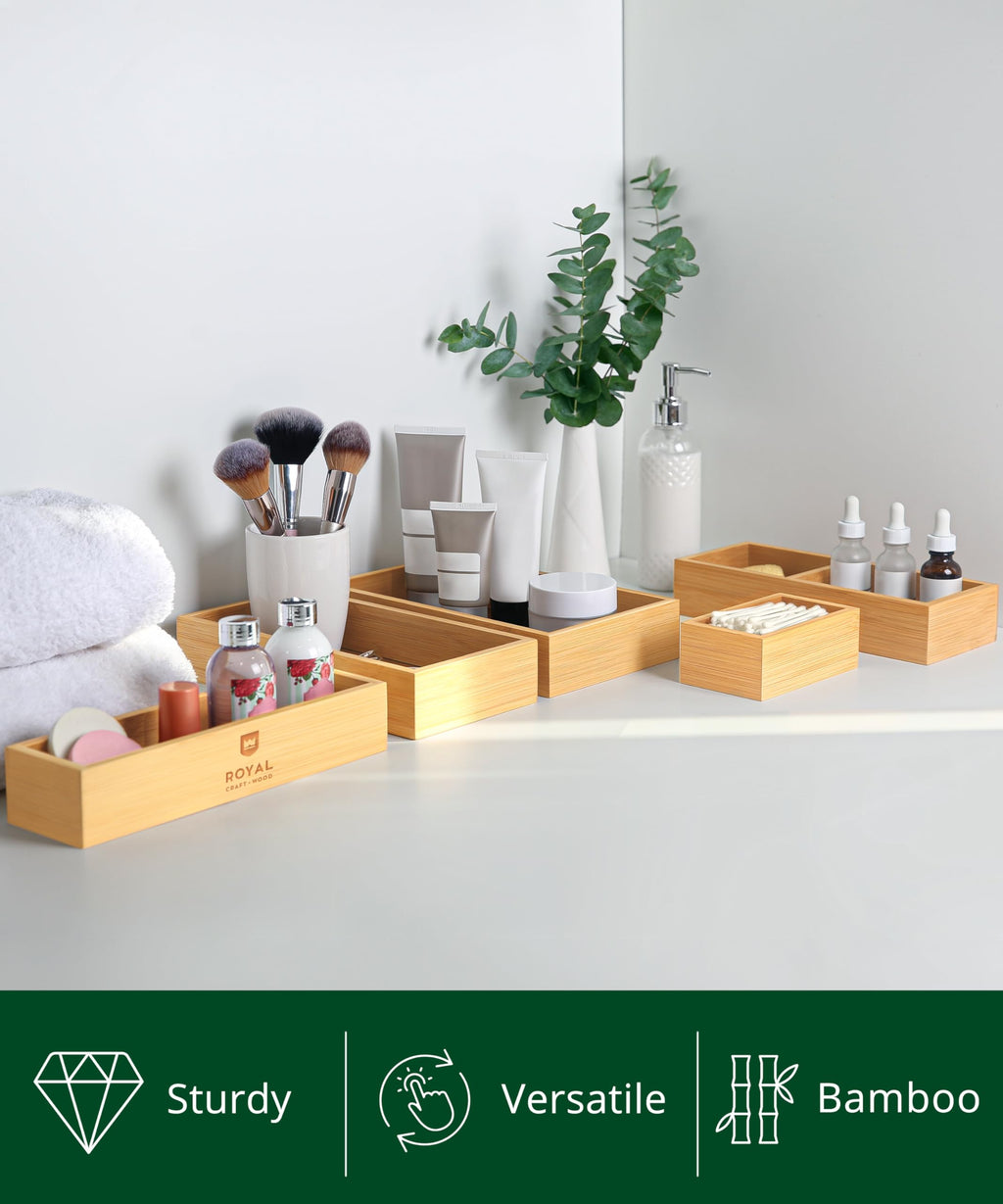 5-Piece Bamboo Drawer Organizer Set L13075