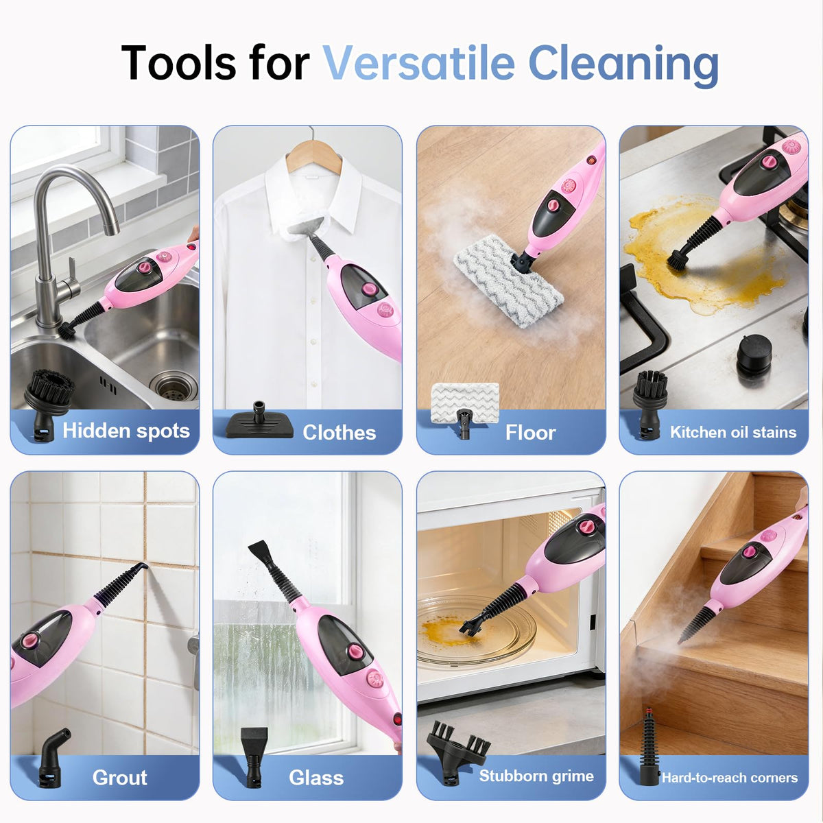 1200W Steam Mop Cleaner with Double-Sided Pads R665