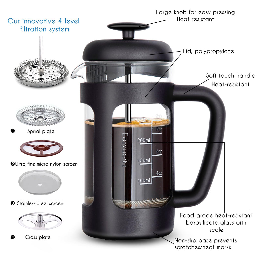 12 oz Borosilicate Glass French Press D76021