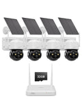 4MP 360° Pan Tilt Solar 4 Camera Security System X764317