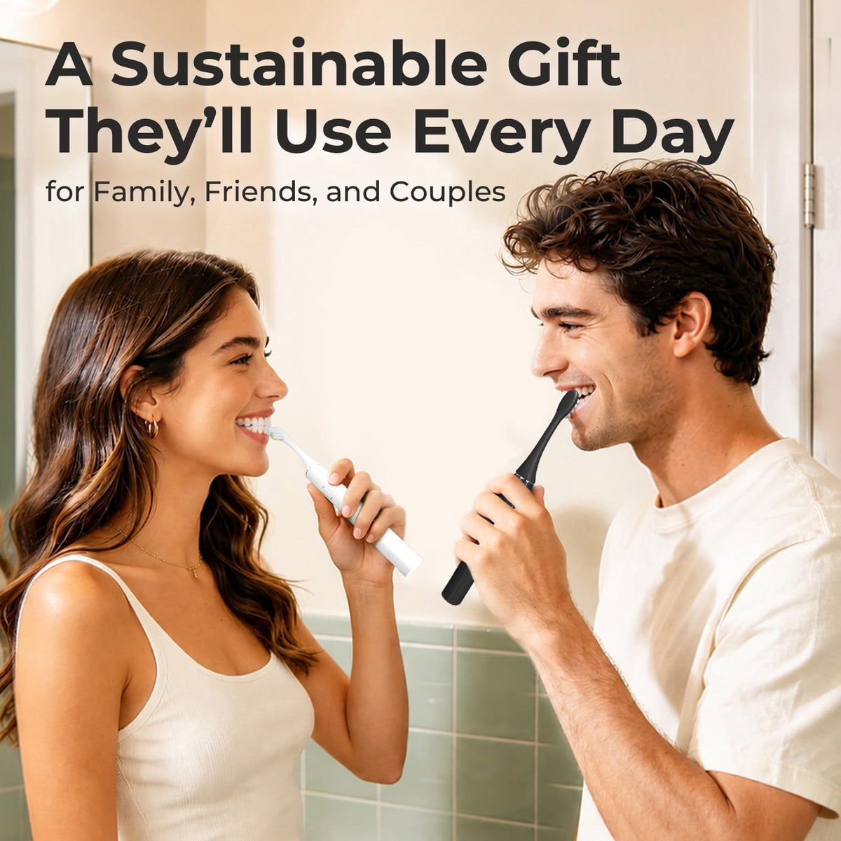 Rechargeable UV Sanitizing Sonic Toothbrush Black White F785182