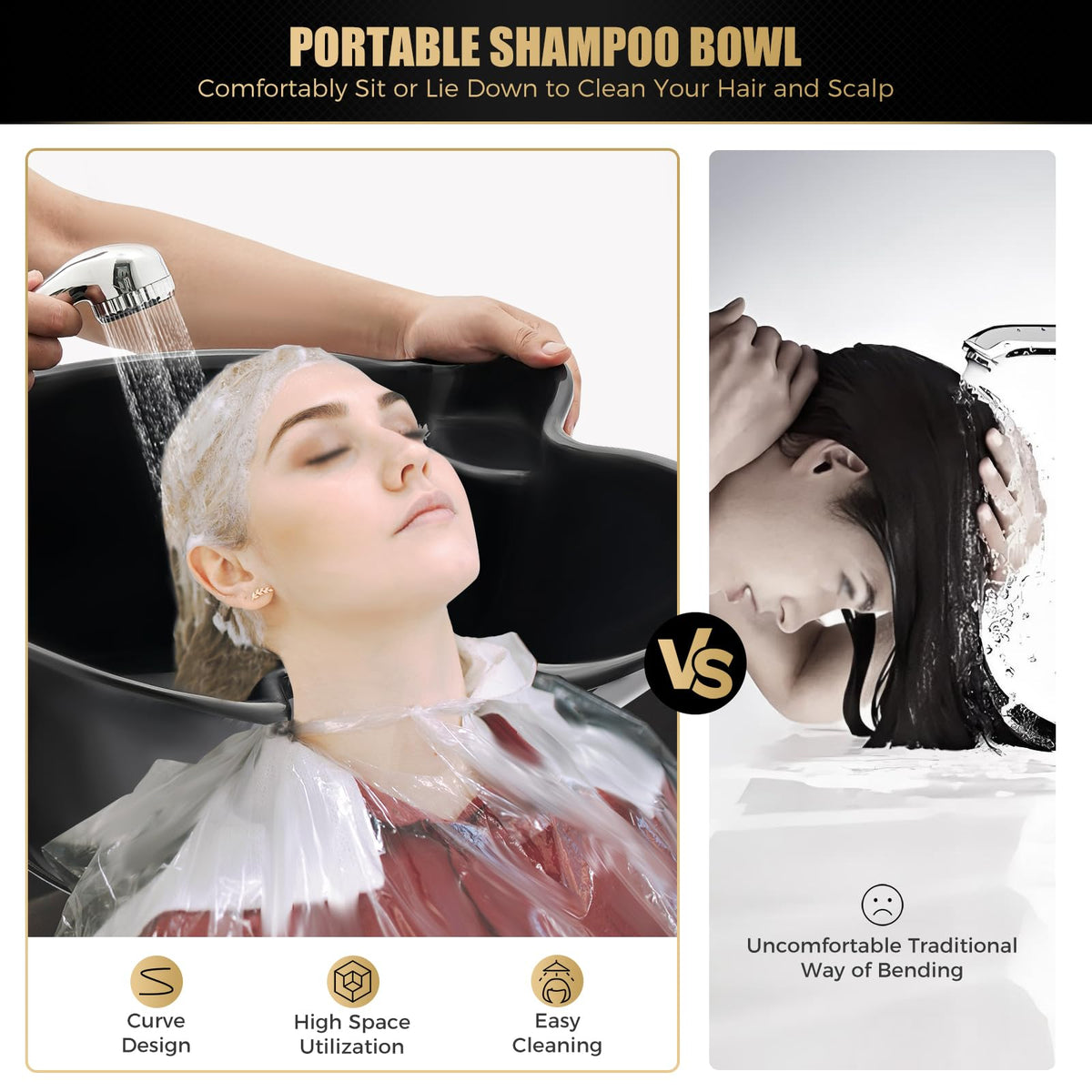 Portable Shampoo Bowl with Electric Pump and Sprayer G1720