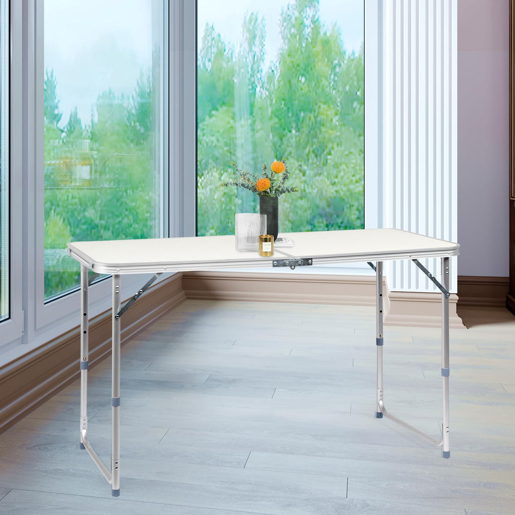 Folding Portable Camping Table White O6019