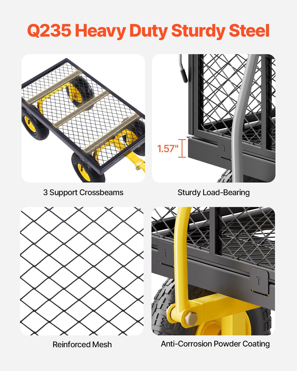 500lbs Steel Garden Cart B8775
