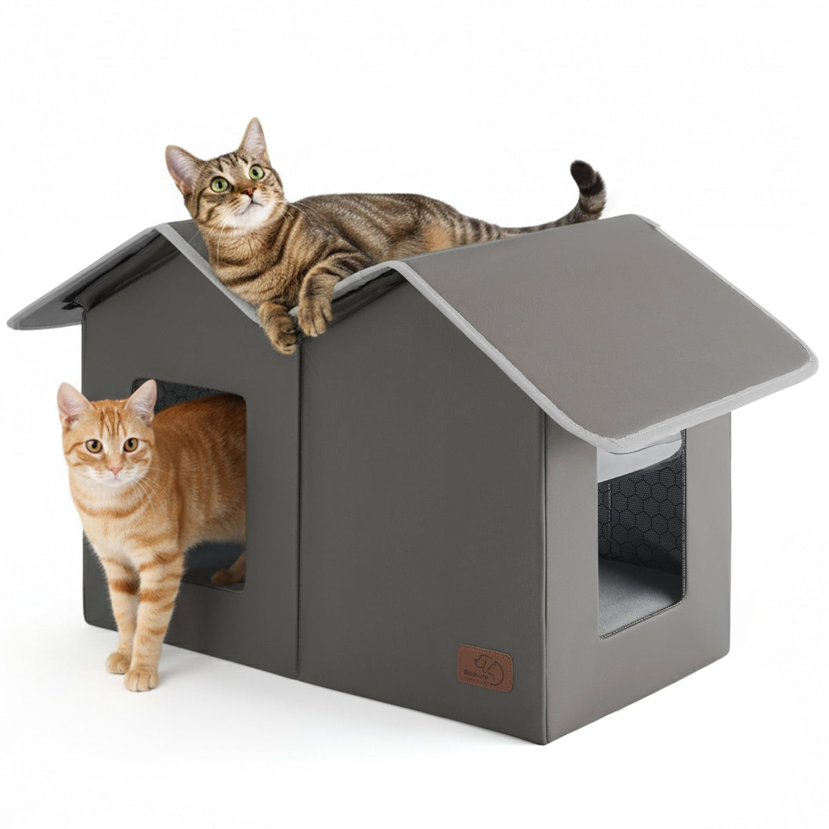 Weatherproof Outdoor Cat House with Raised Base U450353