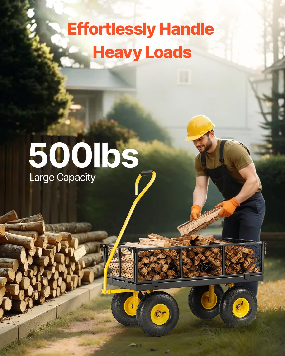 500lbs Steel Garden Cart B8775