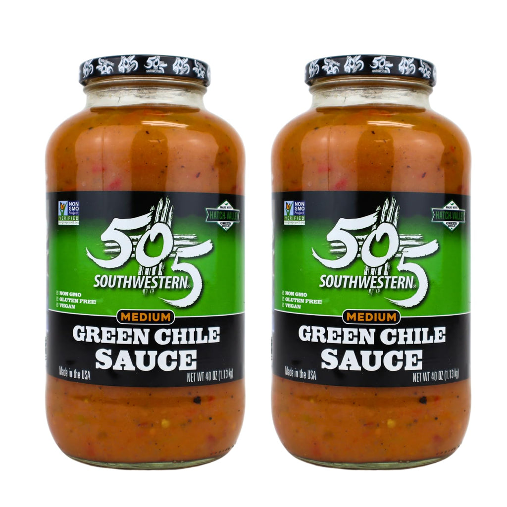 Medium Green Chile Sauce 40oz 2 Pack N823