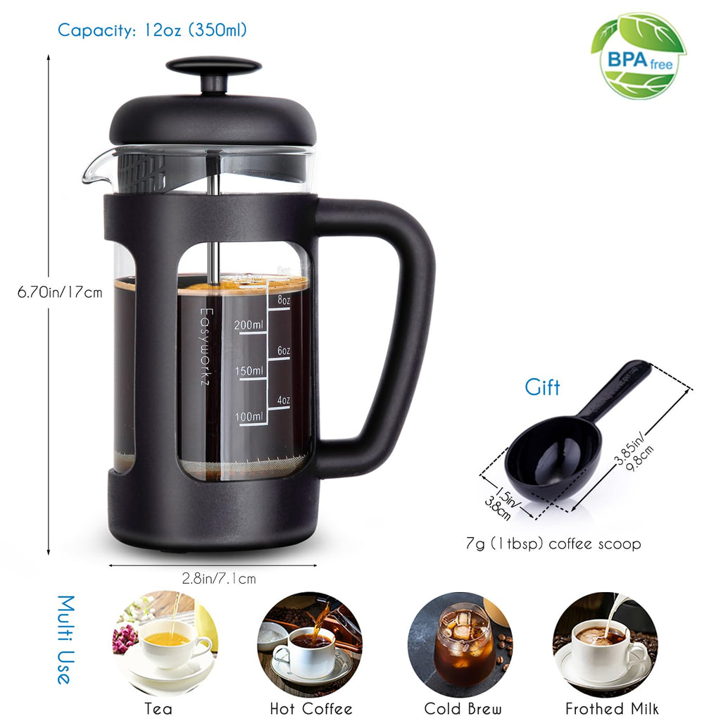 12 oz Borosilicate Glass French Press D76021