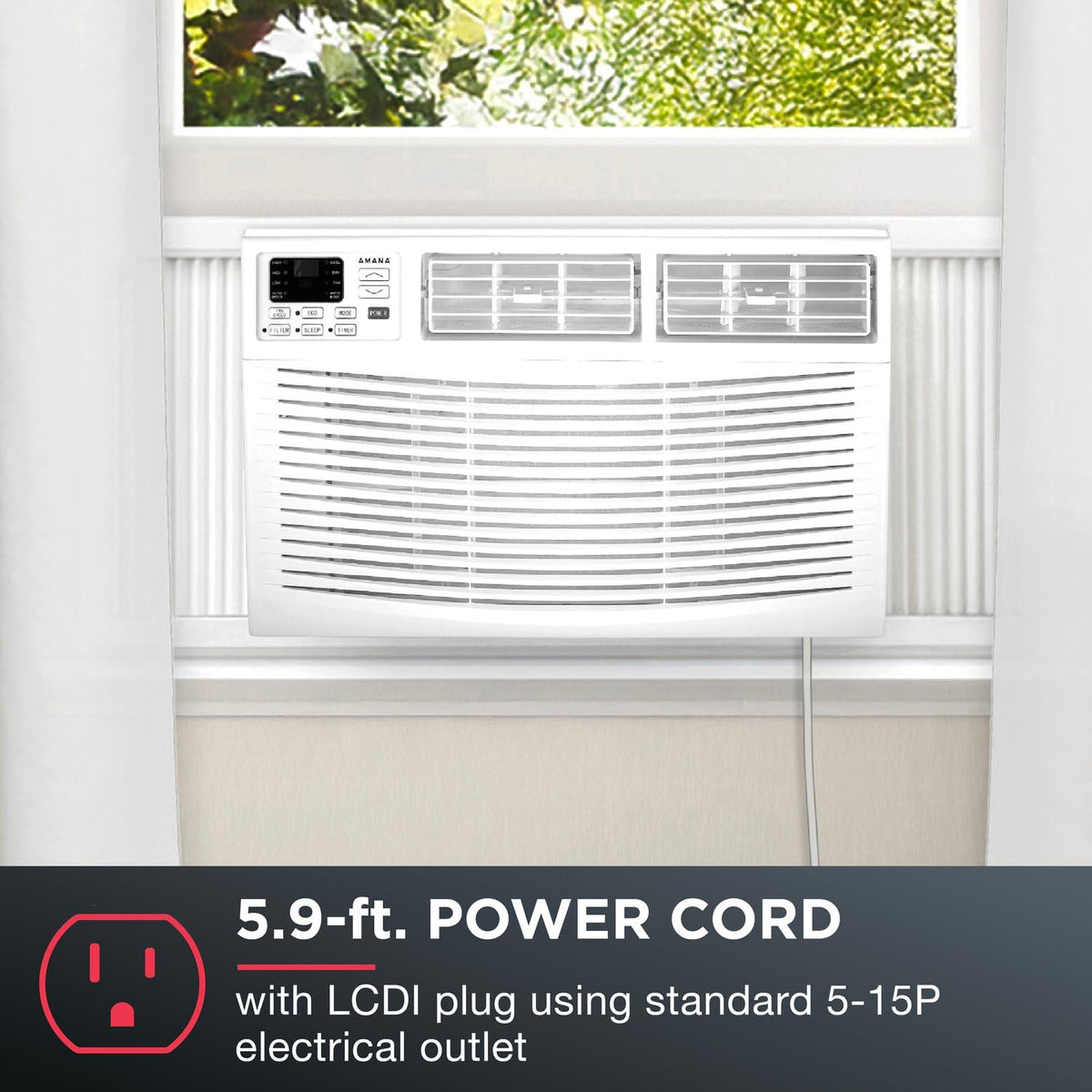 10,000 BTU White Window Air Conditioner D7595