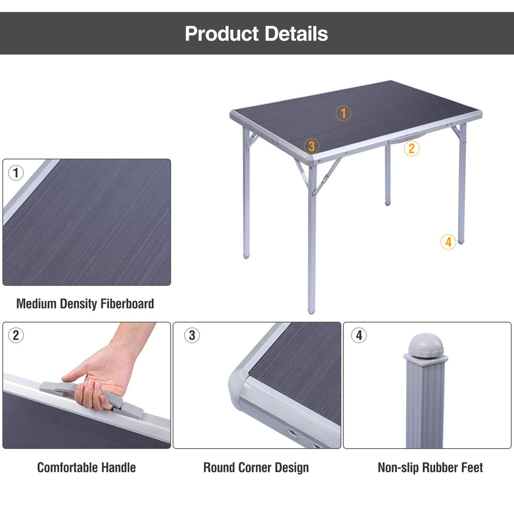 Aluminum Folding Camping Table with Handle Q5027
