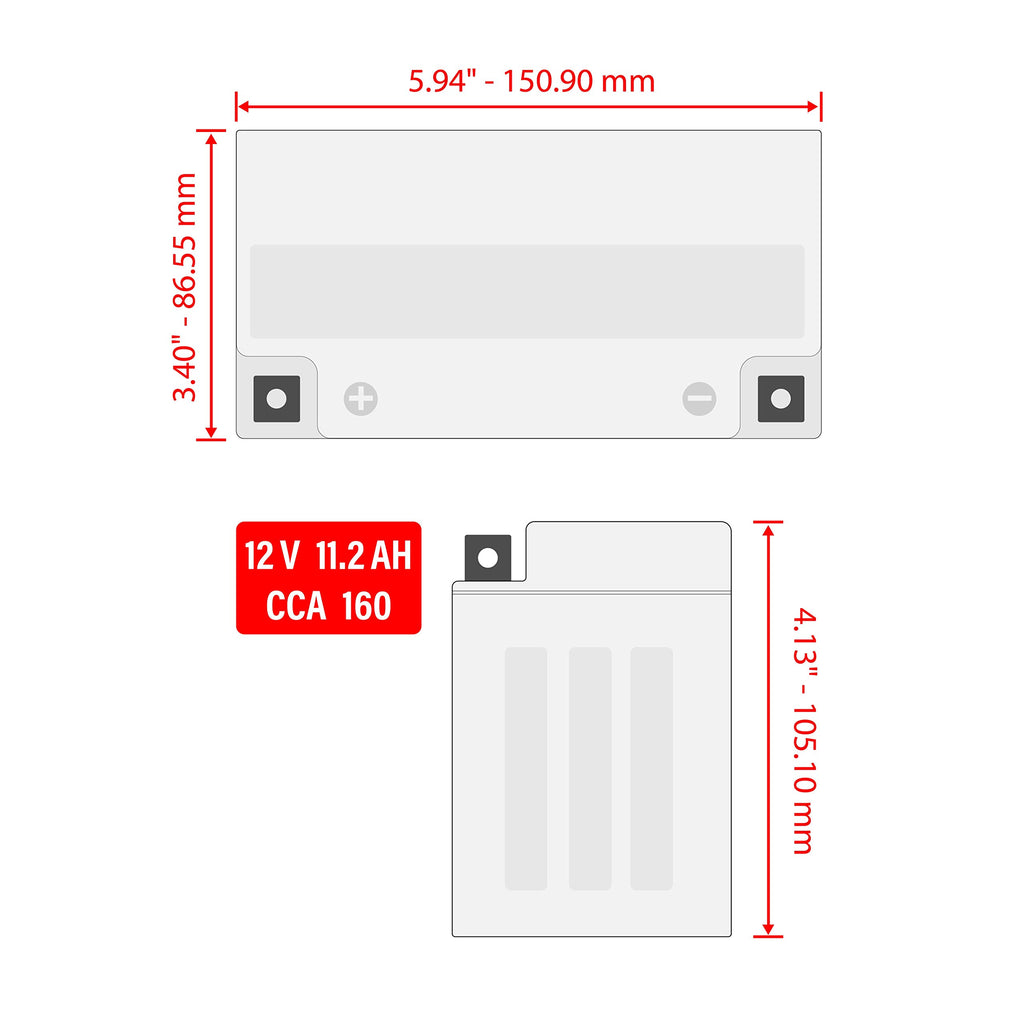 12V 11.2Ah AGM Battery E610760