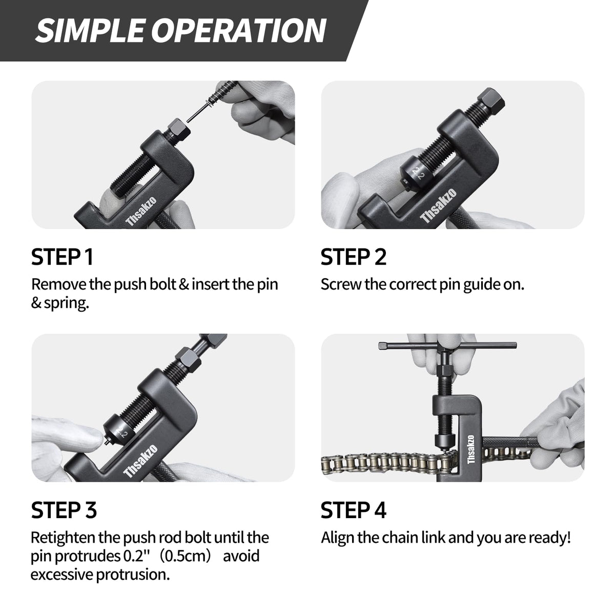 15 Pcs Motorcycle Chain Tool Kit L228