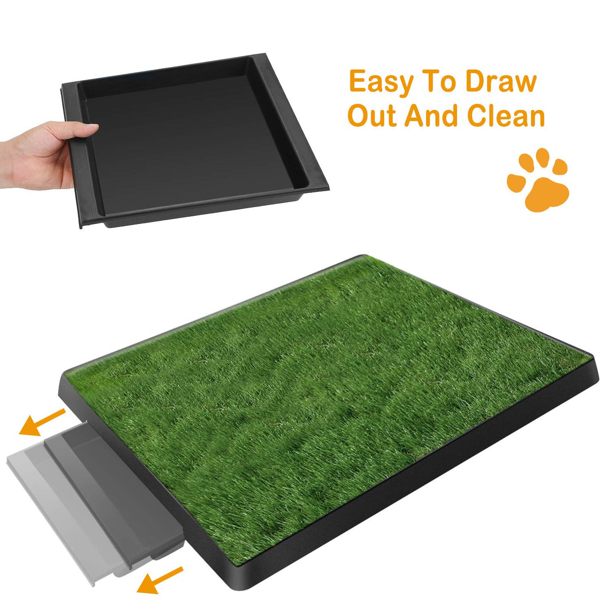 Dog Grass Pad with Tray 25”x 20” Artificial Grass L946270