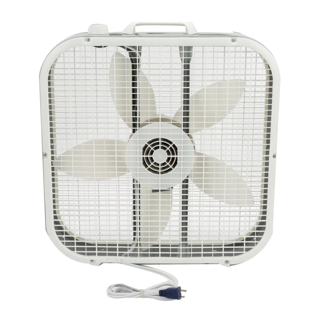 20" Classic Box Fan with 3 Speeds, White Q998