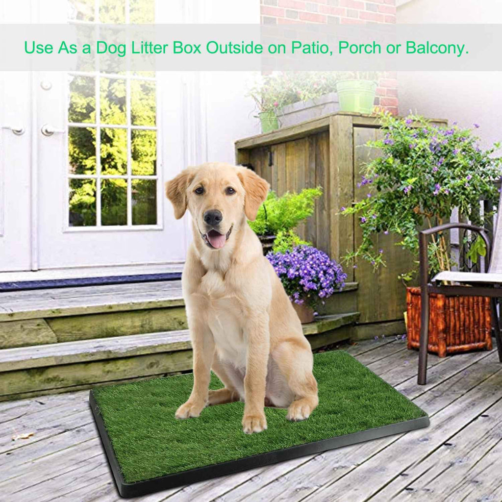Dog Grass Pad with Tray 25”x 20” Artificial Grass L946270