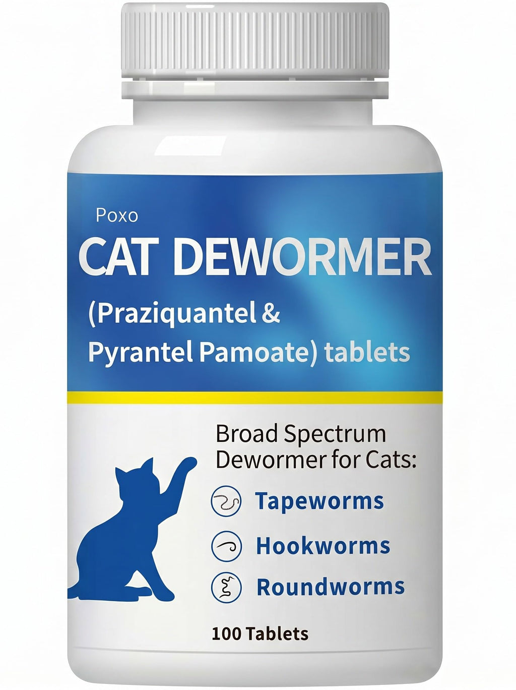 Broad Spectrum Dewormer Tablets for Cats and Kittens, 100 Tablets O2712